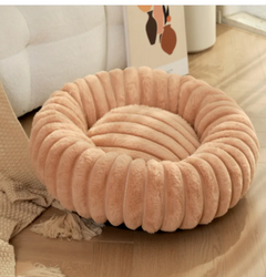 Plush Rabbit Fur Round Pet Bed