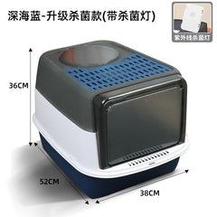 Extra Large Enclosed Cat Litter Box with Drawer System