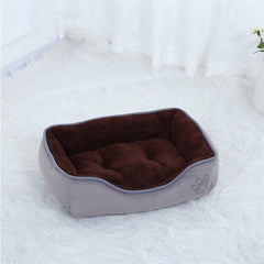 Coffee Oxford cloth donut pet bed for cats and dogs

