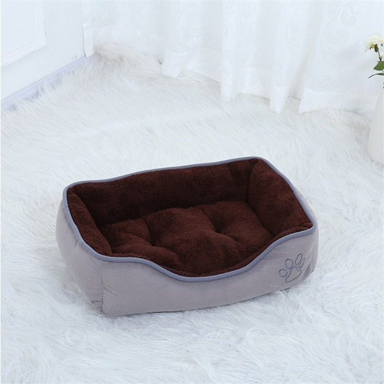 Coffee Oxford cloth donut pet bed for cats and dogs
