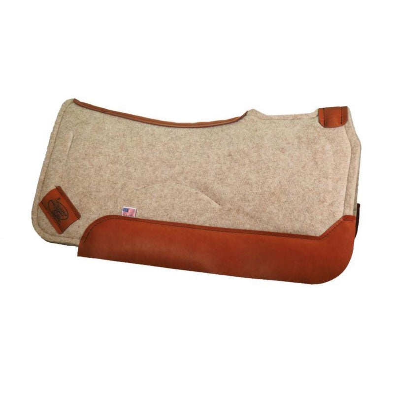 Impact Gel Contour Saddle Pad with Black Wear Leathers (Tan 32 inches (with 1 inch pad))