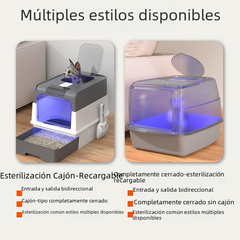 Extra Large Enclosed Cat Litter Box with Drawer System