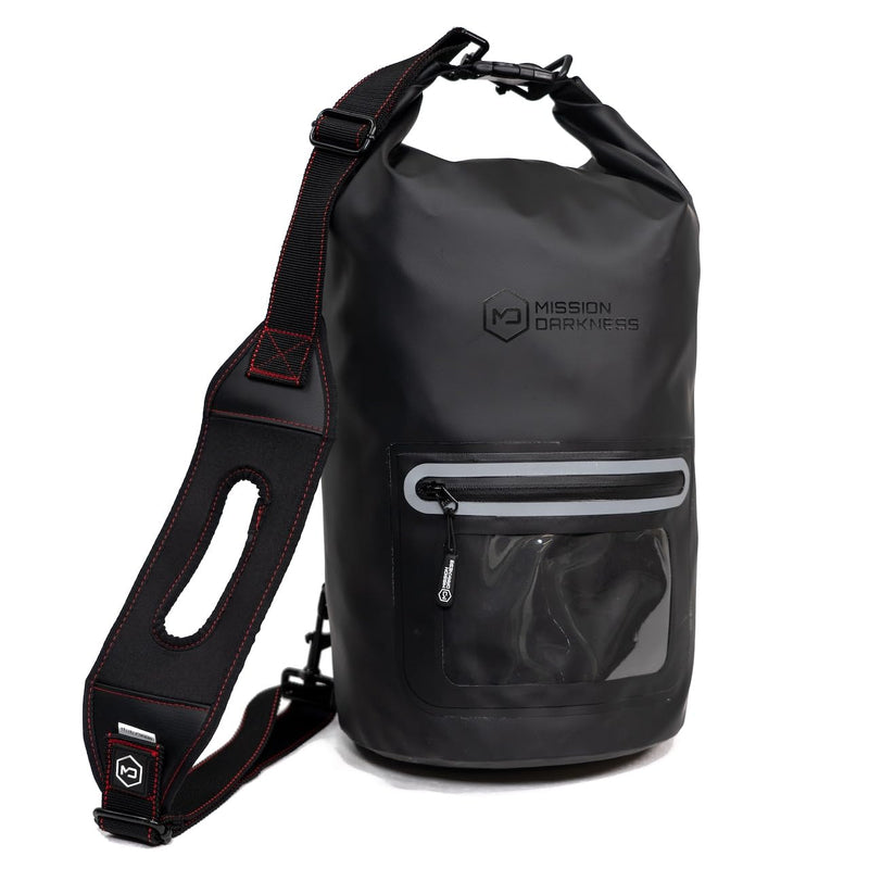 Mission Darkness Dry Shield Faraday Tote 15L // Waterproof Dry Bag for Electronic Device Security & Transport // Signal Blocking Anti-Tracking EMP & CME Shield Data Privacy for Mobile Devices