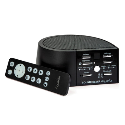 Adaptive Sound Technologies Sound + Sleep Aquarius Aquatic Noise Machine - White Noise Machine - Non-Looping Water Sounds for Sleep & Relaxation - with Sleep Timer & Headphone Jack - Black