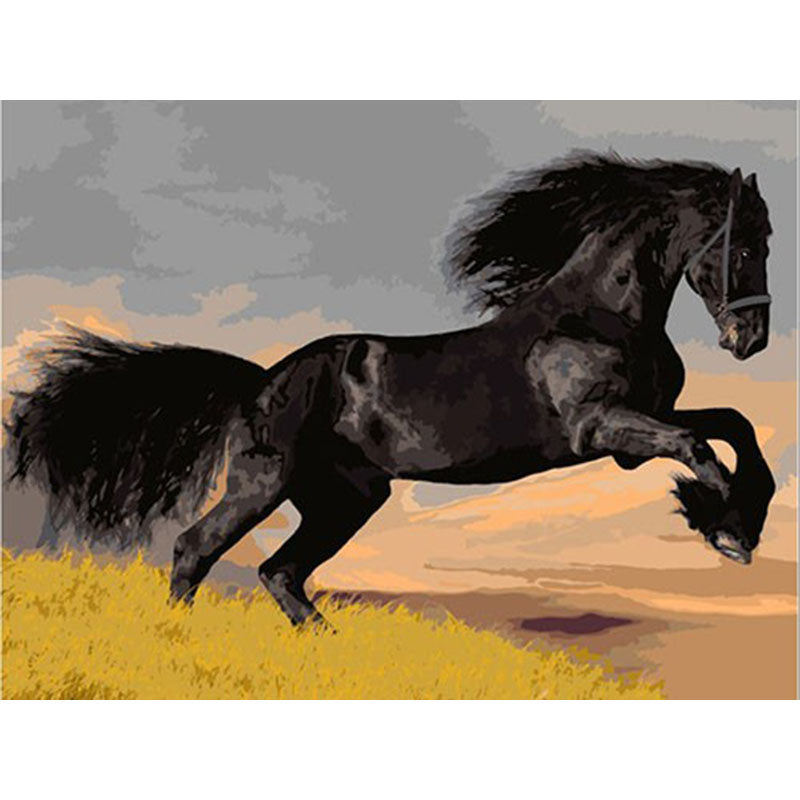 Black Horse Oil Painting Decorative Artwork