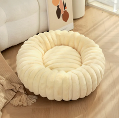 Plush Rabbit Fur Round Pet Bed