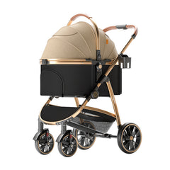 Luxury Folding Pet Stroller | Aluminum Frame | Medium Dogs