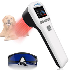 Dawfek Cold Laser Therapy Device for Dogs 4x808nm+16x650nm Red Light Therapy for Pain Relief & Аrthritis Cold Laser Therapy Device Pets Home Laser Therapy Machine for Dogs Cats Horses Animals