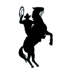 Horse Riding Car Decals | Reflective Vinyl Stickers | 15x13.6cm | Silver & Black