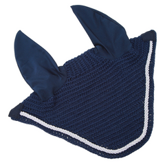 Hand Crochet Horse Ear Bonnet | Cotton | Navy Blue | Fly & Sun Protection