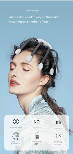 Electric Head Scalp Massager for Relaxation and Circulation