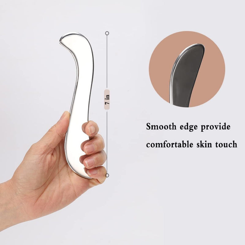 Stainless Steel S-Shaped Gua Sha Tool | Deep Tissue Relief & Body Sculpting