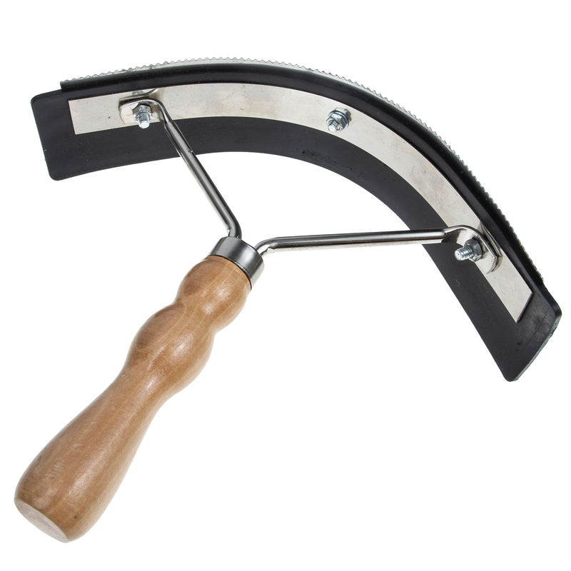 Horse Grooming Sweat Scraper | Stainless Steel Blade & Wooden Handle | 23cm