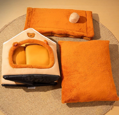 Pet Cave Bed | Novelty Enclosed Den | Cats & Small Dogs | S, M & L