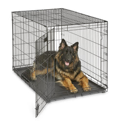 MidWest Homes for Pets Newly Enhanced Single Door iCrate Dog Crate Includes Leak-Proof Pan Floor Protecting Feet Divider Panel & New Patented Features