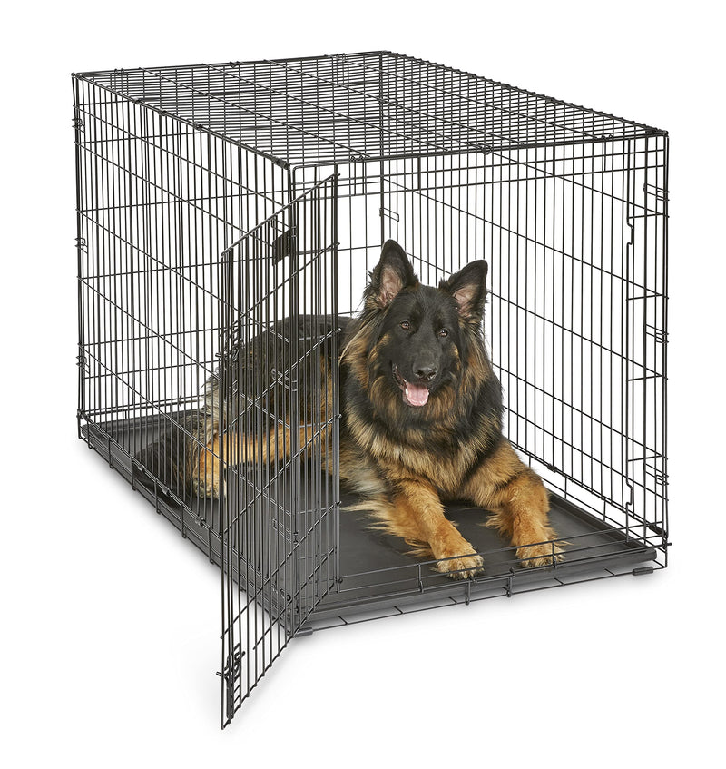 MidWest Homes for Pets Newly Enhanced Single Door iCrate Dog Crate Includes Leak-Proof Pan Floor Protecting Feet Divider Panel & New Patented Features