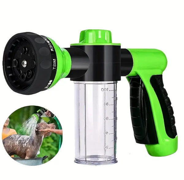 Premium Pet Spa Shower Sprayer | 8-Pattern High-Pressure Bath System