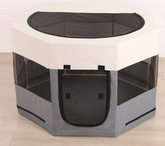 Octagonal Solid Wood Cat Kennel | Waterproof Indoor & Outdoor Retreat