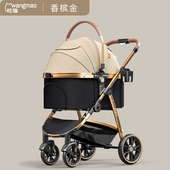 Luxury Folding Pet Stroller | Aluminum Frame | Medium Dogs