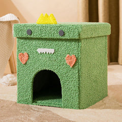 Foldable Semi-Enclosed Pet Stool