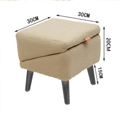 Pet Step Footstool | Plush Upholstered | Cats & Dogs | Khaki & Black