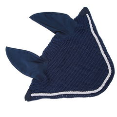 Hand Crochet Horse Ear Bonnet | Cotton | Navy Blue | Fly & Sun Protection