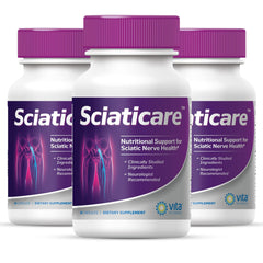 Vita Sciences Sciaticare Nerve Soothing Supplement Vitamins with Natural R-ALA Form 40X Strength NOT Synthetic Alpha Lipoic Acid (ALA) - Lower Lumbar Sciatic Hip Thigh Leg Foot 3 Pack