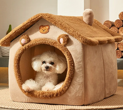 Pet Cave Bed | Novelty Enclosed Den | Cats & Small Dogs | S, M & L