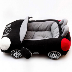 Luxury Car Pet Nest | Plush Travel Seat | 72x50cm | Black, Yellow & Red