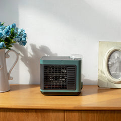 USB Rechargeable Mini Air Cooler Fan | Negative Ion Technology | 3 Speeds