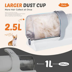 Low-Noise Cordless Pet Grooming Vacuum & Trimmer Kit