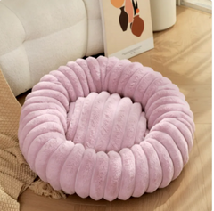 Plush Rabbit Fur Round Pet Bed