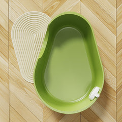 Large Open Cat Litter Box with Splash Guard