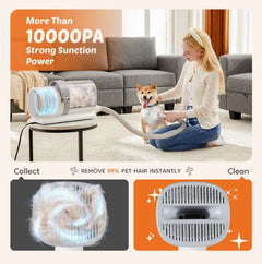 Low-Noise Cordless Pet Grooming Vacuum & Trimmer Kit