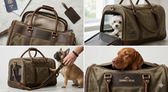 Luxury PU Leather Pet Carrier | Airline Approved