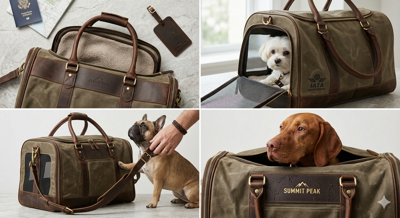 Luxury PU Leather Pet Carrier | Airline Approved