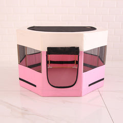 Octagonal Solid Wood Cat Kennel | Waterproof Indoor & Outdoor Retreat