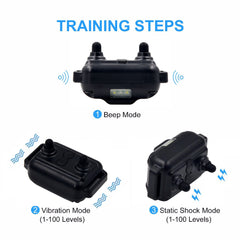 Dog Training Collar with Remote & Bark Control | Humane Multi-Mode Trainer