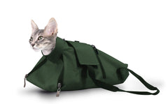Premium Cat Restraint Bag Cat Grooming Bag Cat Carrier Bag. Made in Europe Using The Fabrics. (Large)