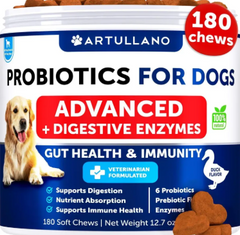 Probiotic Chews for Dogs — Gut, Skin & Immune Support (180 Count)