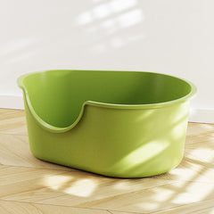 Large Open Cat Litter Box with Splash Guard
