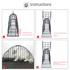 Cat Bathing Cage with Drying Function and Secure Design