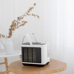 USB Rechargeable Mini Air Cooler Fan | Negative Ion Technology | 3 Speeds