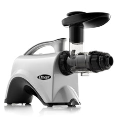 Omega NC800HDS Cold Press Juicer Machine Vegetable and Fruit Juice Extractor and Nutrition System Dual-Stage Slow Masticating Juicer 150 W Manual Silver
