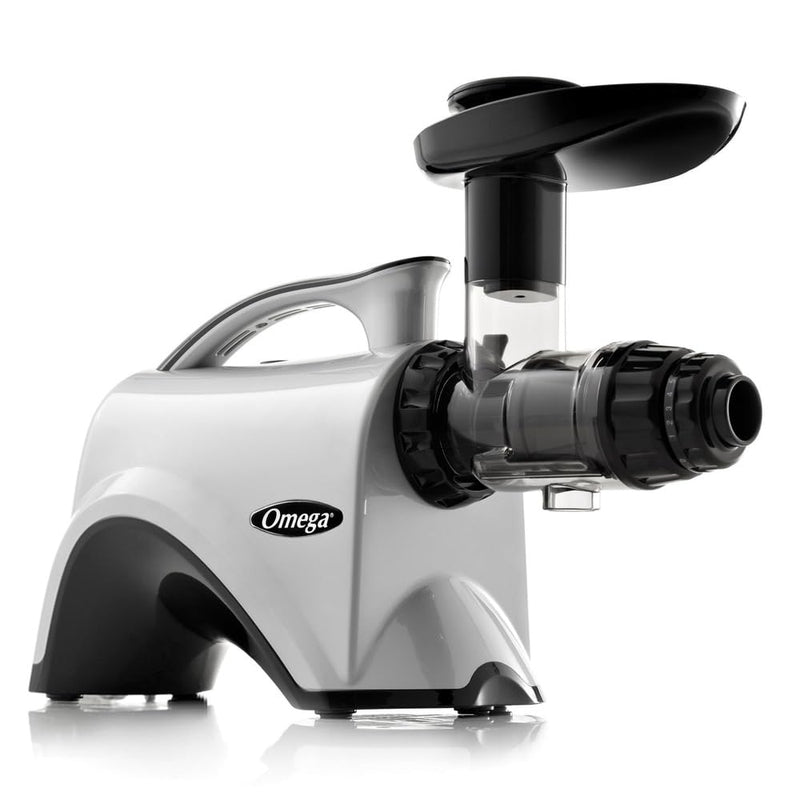 Omega NC800HDS Cold Press Juicer Machine Vegetable and Fruit Juice Extractor and Nutrition System Dual-Stage Slow Masticating Juicer 150 W Manual Silver