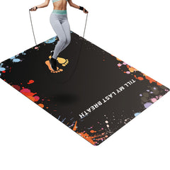 NELOMO Jumping Rope Mat 47"X36” Large Rubber Exercise Mat Shock Absorbing Jump Rope Mat 0.2” Thick Jump rope Mat for Wooden Concrete Floor Indoor