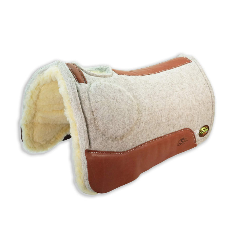 Southwestern Equine OrthoRide Elite Saddle Pad Premium Tan Topper with Fleece Bottom 1