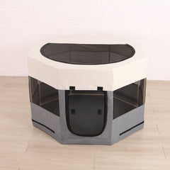 Octagonal Solid Wood Cat Kennel | Waterproof Indoor & Outdoor Retreat