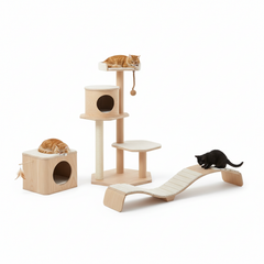 75" Multi-Level Designer Cat Tower | Dark Grey