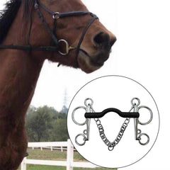 Western Style Horse Bit | Stainless Steel | Curb Hooks & Chain Mouth | 127mm & 135mm